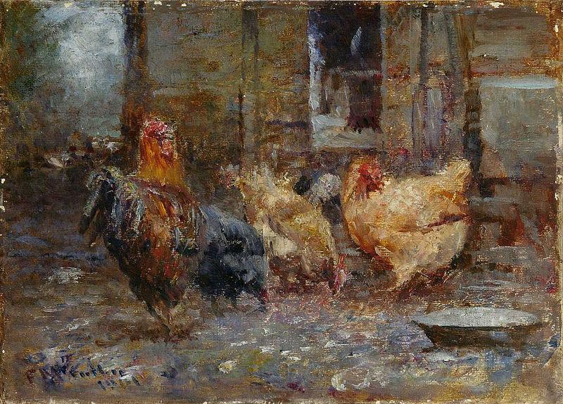 Frederick Mccubbin Chickens Norge oil painting art